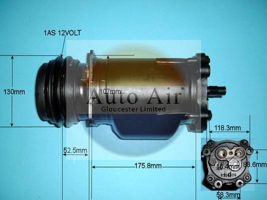 Auto Air Gloucester 14-5008R - Компресор, кондиціонер autozip.com.ua