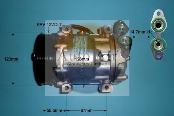 Auto Air Gloucester 14-0098P - Компресор, кондиціонер autozip.com.ua