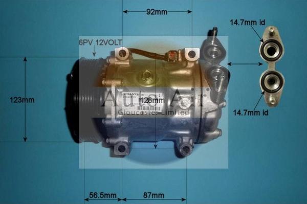 Auto Air Gloucester 14-0098 - Компресор, кондиціонер autozip.com.ua