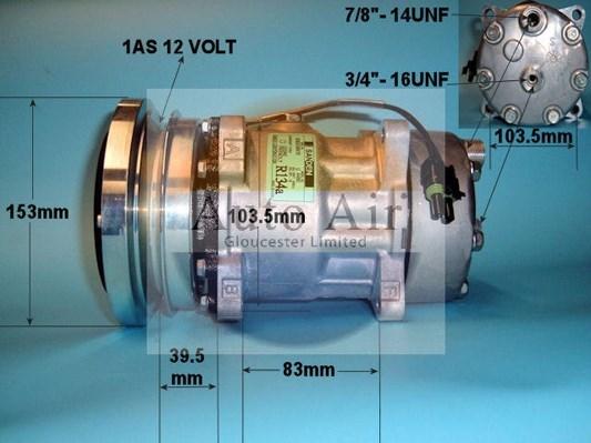 Auto Air Gloucester 14-0016 - Компресор, кондиціонер autozip.com.ua