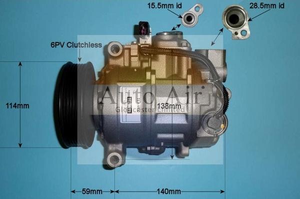 Auto Air Gloucester 14-0085R - Компресор, кондиціонер autozip.com.ua