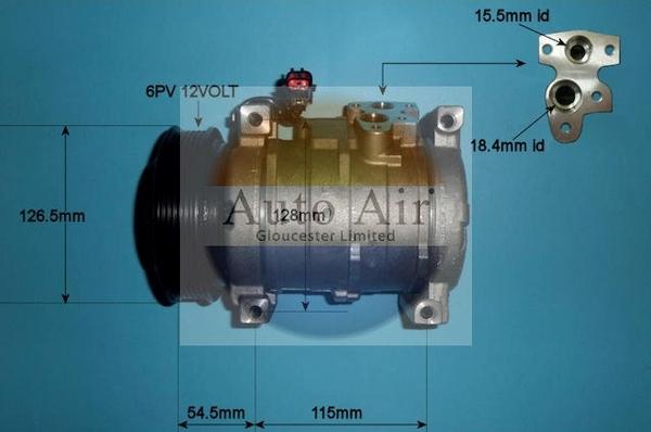 Auto Air Gloucester 14-0088 - Компресор, кондиціонер autozip.com.ua