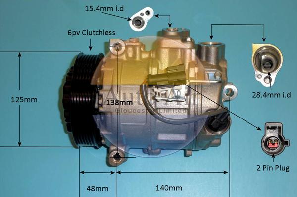 Auto Air Gloucester 14-0039R - Компресор, кондиціонер autozip.com.ua