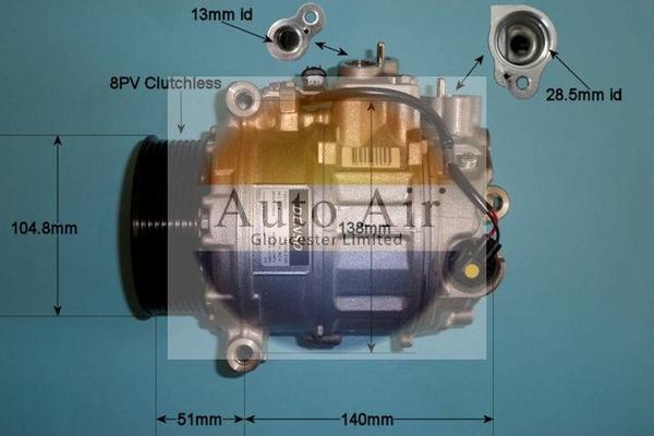 Auto Air Gloucester 14-0197 - Компресор, кондиціонер autozip.com.ua