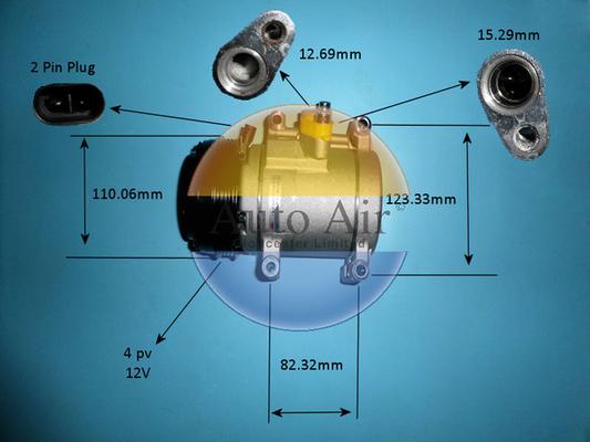 Auto Air Gloucester 14-0189P - Компресор, кондиціонер autozip.com.ua