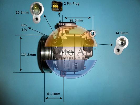 Auto Air Gloucester 14-0359 - Компресор, кондиціонер autozip.com.ua