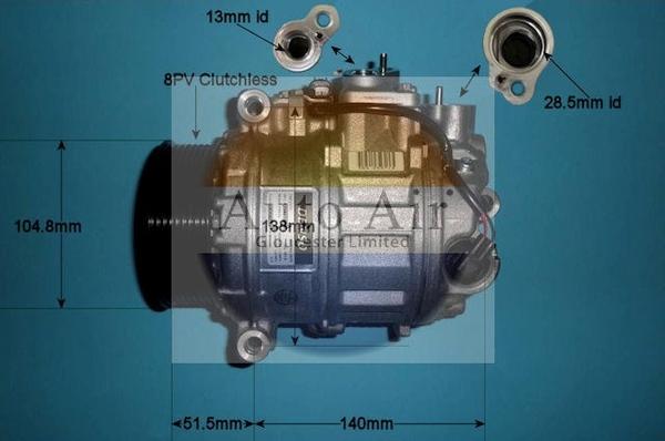 Auto Air Gloucester 14-0306 - Компресор, кондиціонер autozip.com.ua