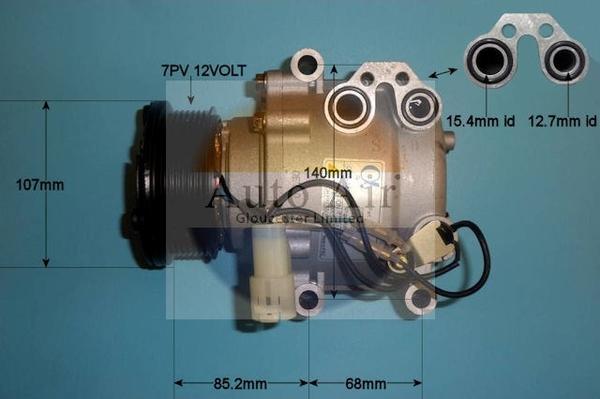 Auto Air Gloucester 14-0258 - Компресор, кондиціонер autozip.com.ua