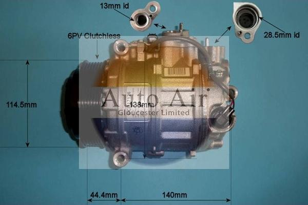 Auto Air Gloucester 14-0206 - Компресор, кондиціонер autozip.com.ua