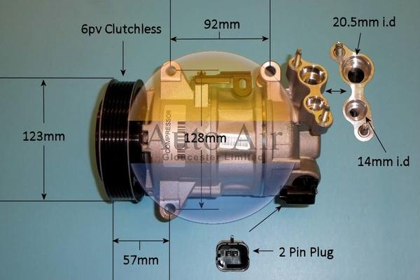 Auto Air Gloucester 14-0231 - Компресор, кондиціонер autozip.com.ua