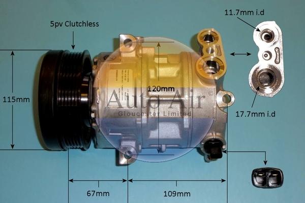 Auto Air Gloucester 14-1446 - Компресор, кондиціонер autozip.com.ua