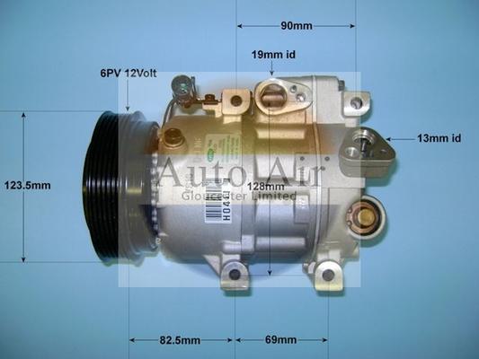 Auto Air Gloucester 14-1460 - Компресор, кондиціонер autozip.com.ua