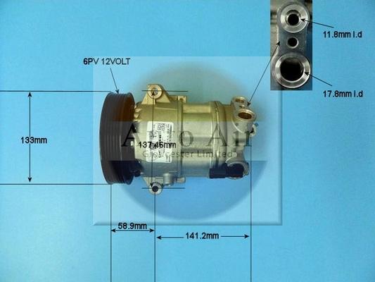 Auto Air Gloucester 14-1467 - Компресор, кондиціонер autozip.com.ua