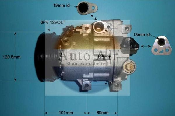 Auto Air Gloucester 14-1513P - Компресор, кондиціонер autozip.com.ua