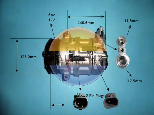 Auto Air Gloucester 14-1664P - Компресор, кондиціонер autozip.com.ua