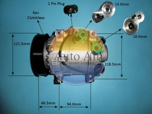 Auto Air Gloucester 14-1071 - Компресор, кондиціонер autozip.com.ua