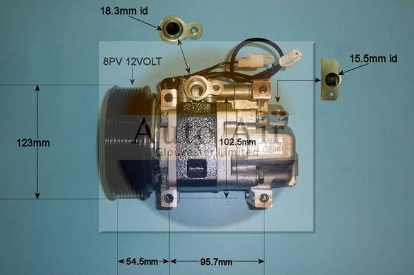 Auto Air Gloucester 14-1141 - Компресор, кондиціонер autozip.com.ua