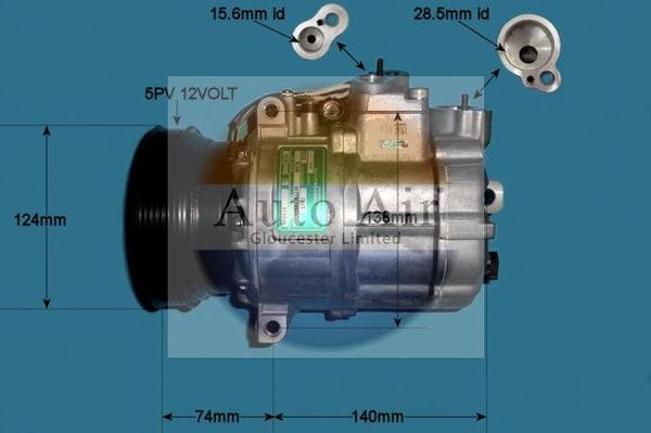 Auto Air Gloucester 14-1112 - Компресор, кондиціонер autozip.com.ua