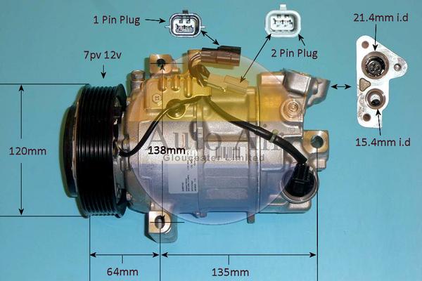 Auto Air Gloucester 14-1814 - Компресор, кондиціонер autozip.com.ua