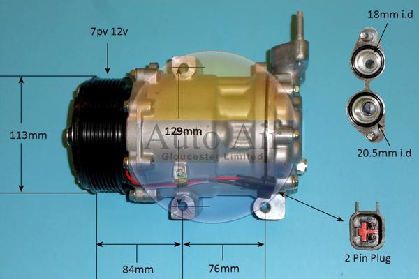 Auto Air Gloucester 14-1834P - Компресор, кондиціонер autozip.com.ua