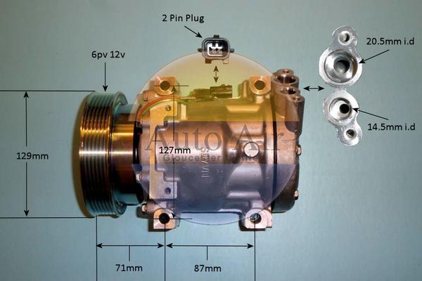 Auto Air Gloucester 14-1833P - Компресор, кондиціонер autozip.com.ua