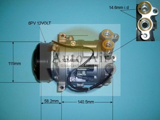 Auto Air Gloucester 14-1313 - Компресор, кондиціонер autozip.com.ua