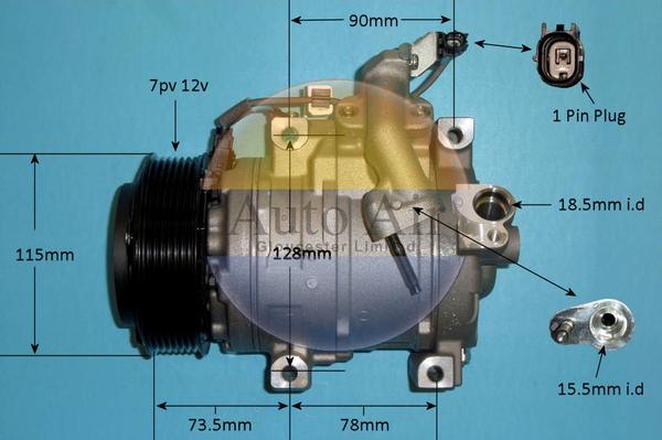 Auto Air Gloucester 14-1290 - Компресор, кондиціонер autozip.com.ua