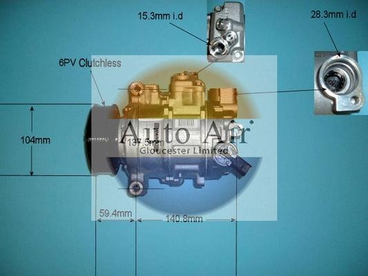 Auto Air Gloucester 14-1254 - Компресор, кондиціонер autozip.com.ua