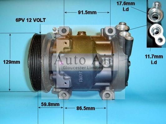 Auto Air Gloucester 14-1204R - Компресор, кондиціонер autozip.com.ua