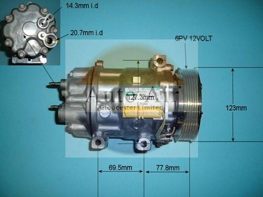 Auto Air Gloucester 14-1270 - Компресор, кондиціонер autozip.com.ua