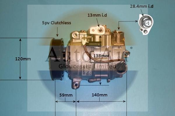 Auto Air Gloucester 141764 - Компресор, кондиціонер autozip.com.ua