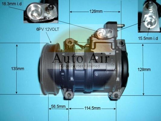 Auto Air Gloucester 14-3040R - Компресор, кондиціонер autozip.com.ua