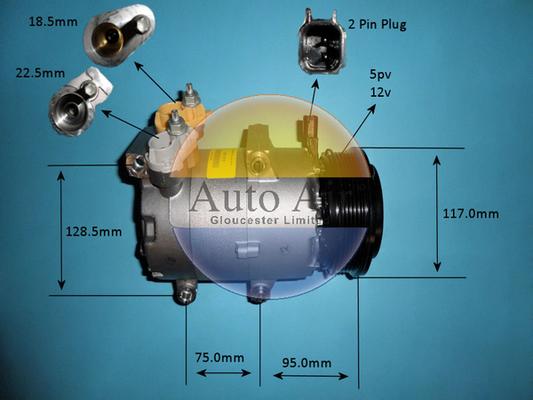 Auto Air Gloucester 14-7955 - Компресор, кондиціонер autozip.com.ua