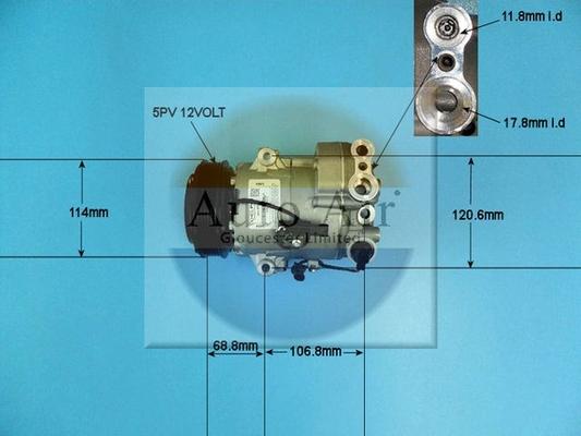 Auto Air Gloucester 14-7474 - Компресор, кондиціонер autozip.com.ua