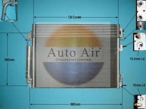 Auto Air Gloucester 16-9645 - Конденсатор, кондиціонер autozip.com.ua