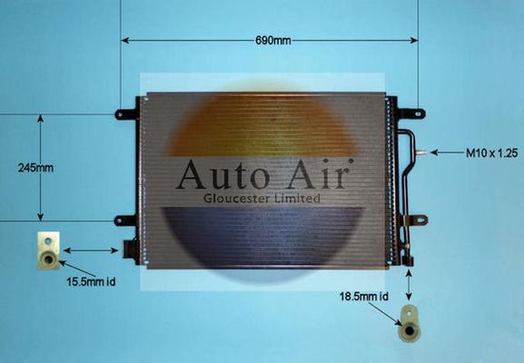 Auto Air Gloucester 16-9700 - Конденсатор, кондиціонер autozip.com.ua