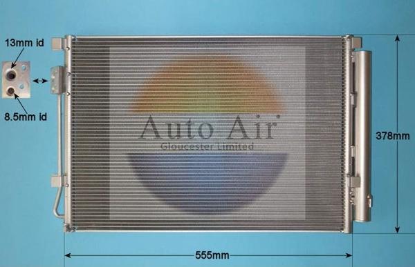 Auto Air Gloucester 16-6667 - Конденсатор, кондиціонер autozip.com.ua