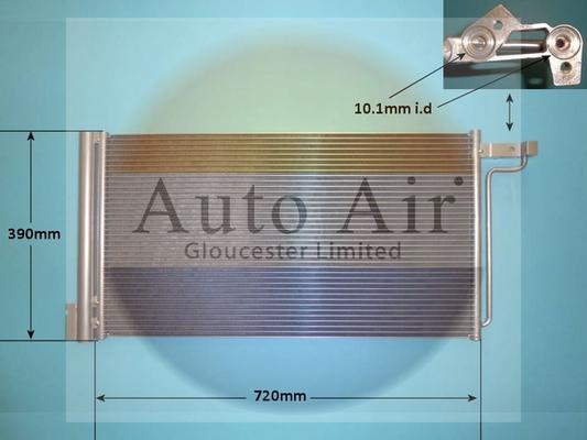 Auto Air Gloucester 160067 - Конденсатор, кондиціонер autozip.com.ua