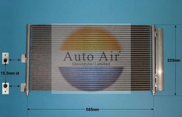 Auto Air Gloucester 16-1104 - Конденсатор, кондиціонер autozip.com.ua