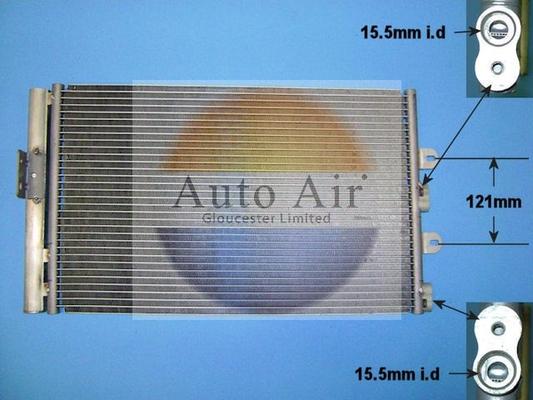 Auto Air Gloucester 16-1102 - Конденсатор, кондиціонер autozip.com.ua