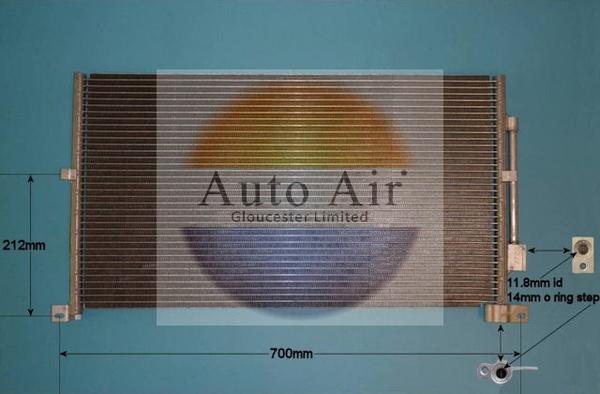Auto Air Gloucester 16-1131 - Конденсатор, кондиціонер autozip.com.ua