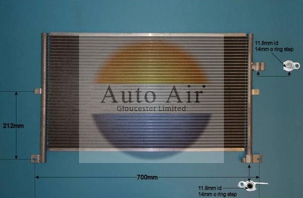 Auto Air Gloucester 16-1132 - Конденсатор, кондиціонер autozip.com.ua
