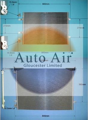 Auto Air Gloucester 16-1348 - Конденсатор, кондиціонер autozip.com.ua