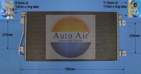 Auto Air Gloucester 16-1370 - Конденсатор, кондиціонер autozip.com.ua