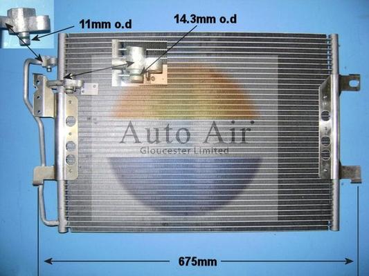 Auto Air Gloucester 16-1212 - Конденсатор, кондиціонер autozip.com.ua