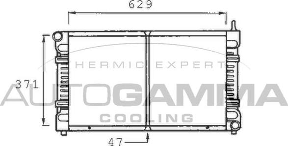 Autogamma 400482 - Радіатор, охолодження двигуна autozip.com.ua