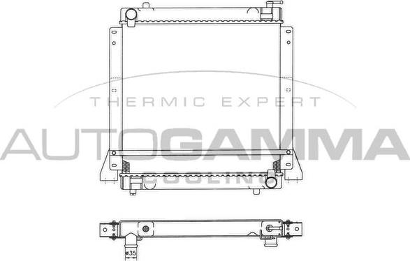 Autogamma 400154 - Радіатор, охолодження двигуна autozip.com.ua