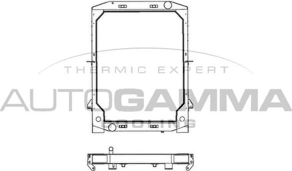 Autogamma 400756 - Радіатор, охолодження двигуна autozip.com.ua