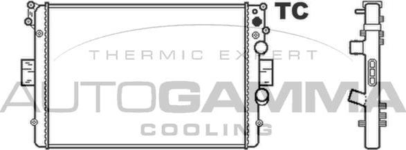 Autogamma 403346 - Радіатор, охолодження двигуна autozip.com.ua