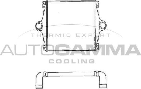 Autogamma 402180 - Интеркулер autozip.com.ua